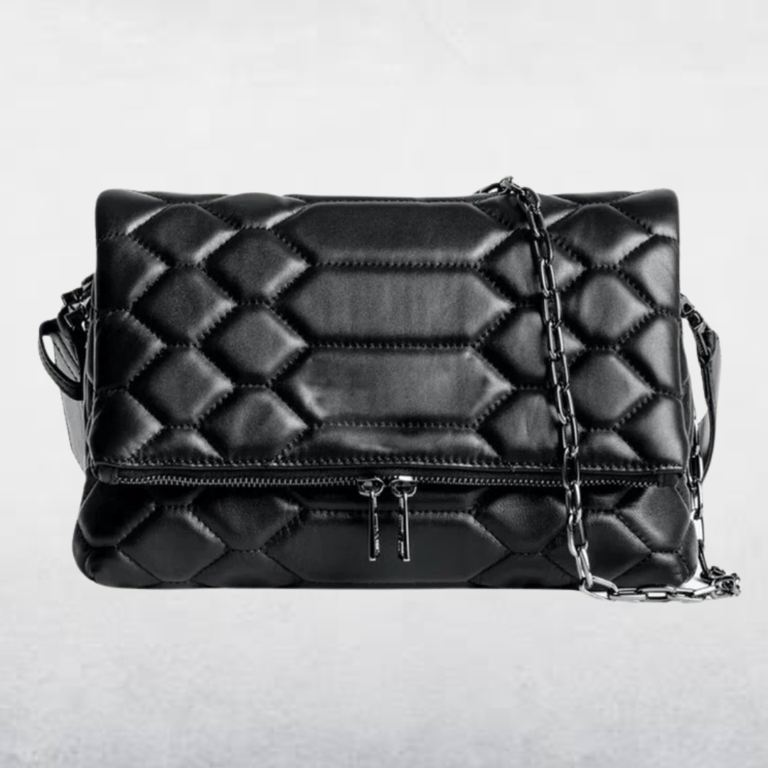 Avere | Luxury Quilted Shoulder Bag Black