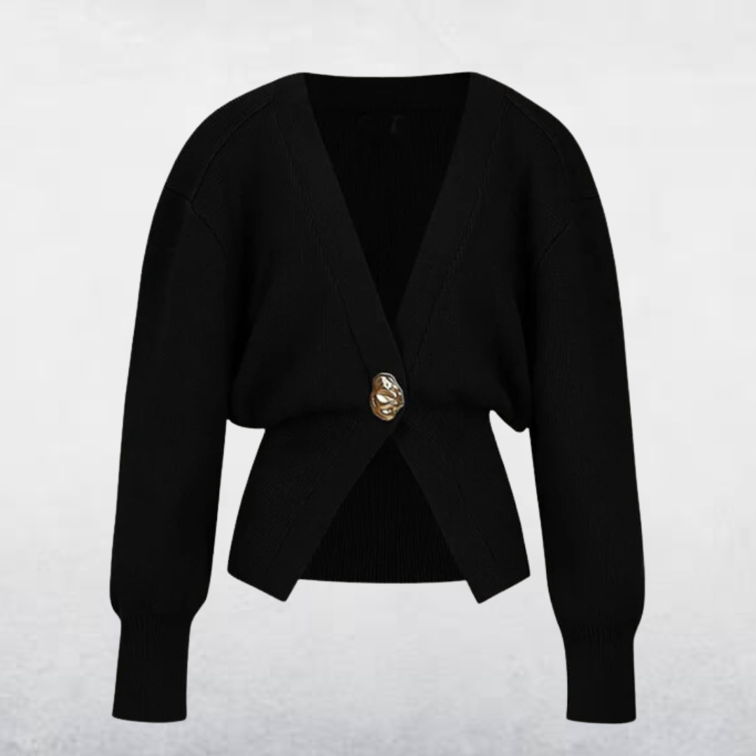 Avere | Women's Luxurious Cardigan with Gold Button