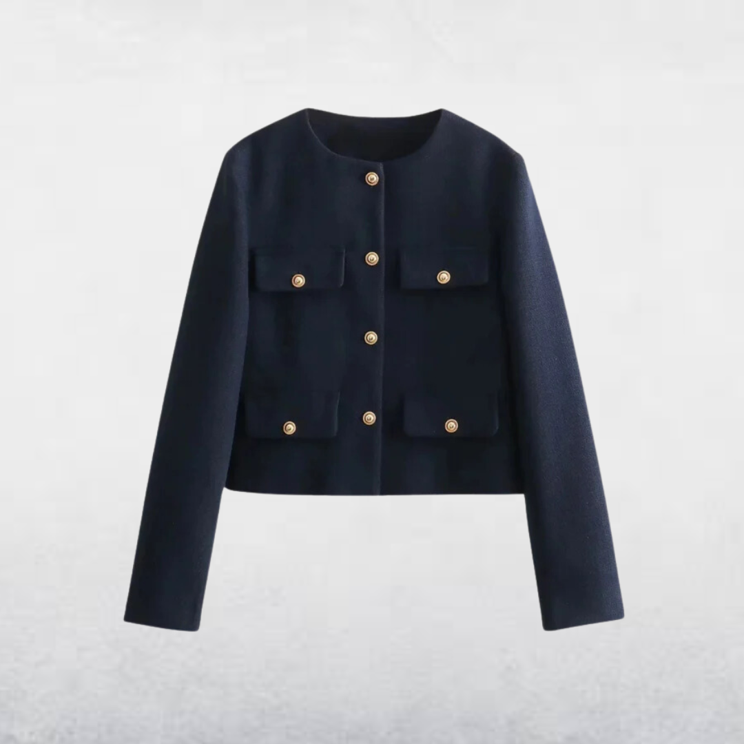 Avere | Chic Cropped Jacket With Buttons