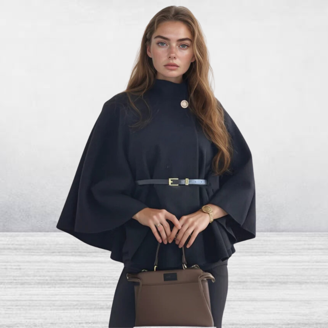 Avere | Elegant Cape Coat With Belt