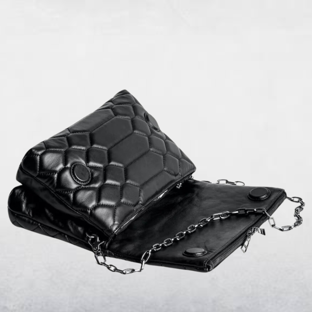 Avere | Luxury Quilted Shoulder Bag Black