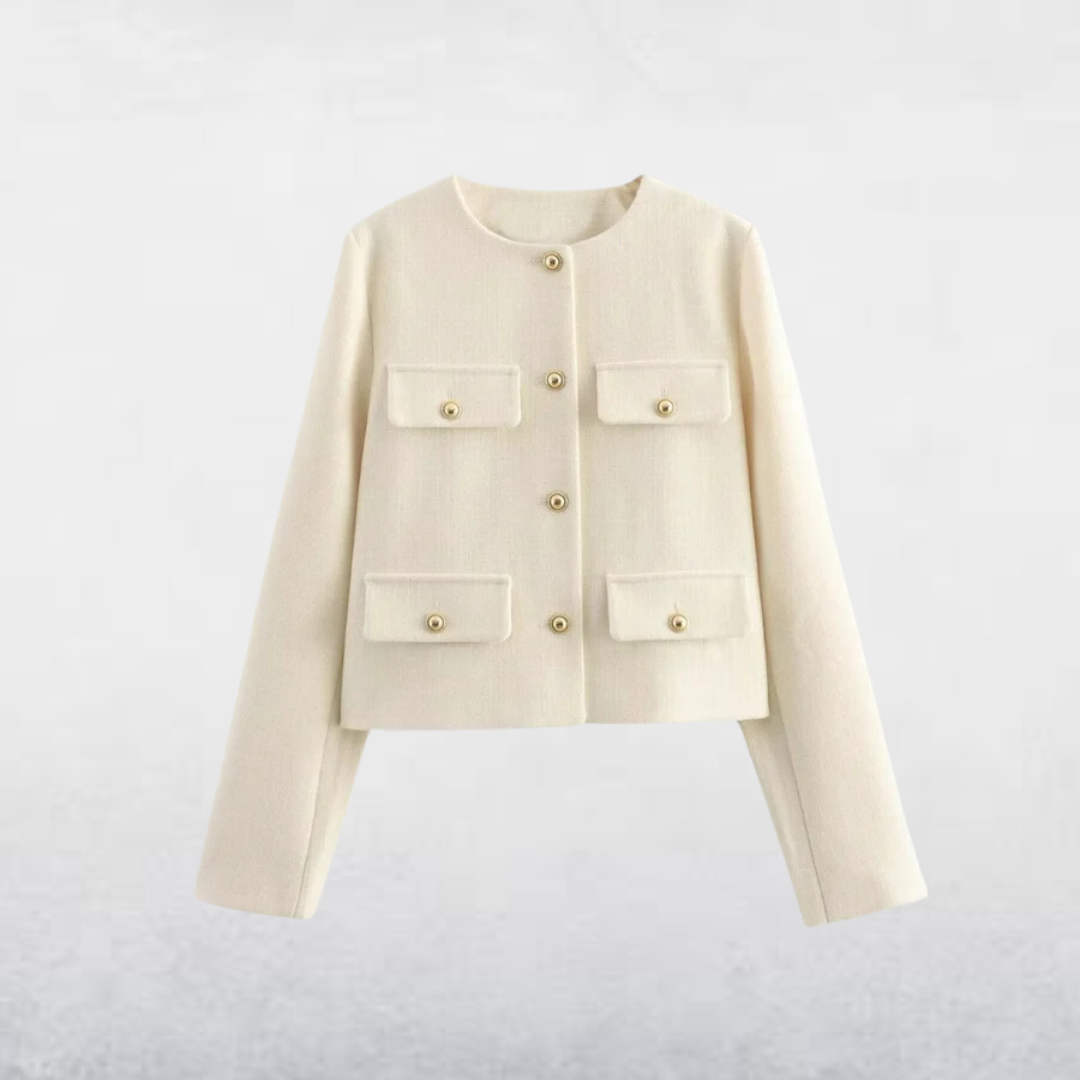 Avere | Chic Cropped Jacket With Buttons