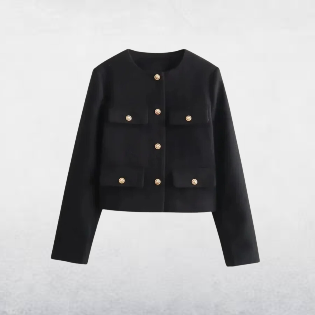 Avere | Chic Cropped Jacket With Buttons