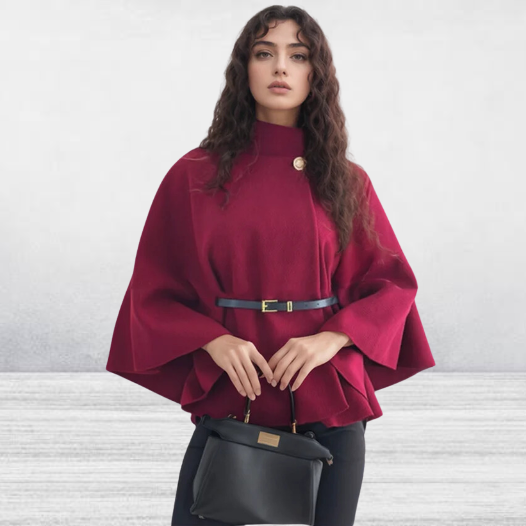 Avere | Elegant Cape Coat With Belt