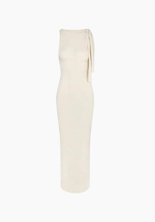 Talia - Maxi Dress Ultra Soft Stretch Fabric-Dresses-Suede Beige-S-Avere-Official