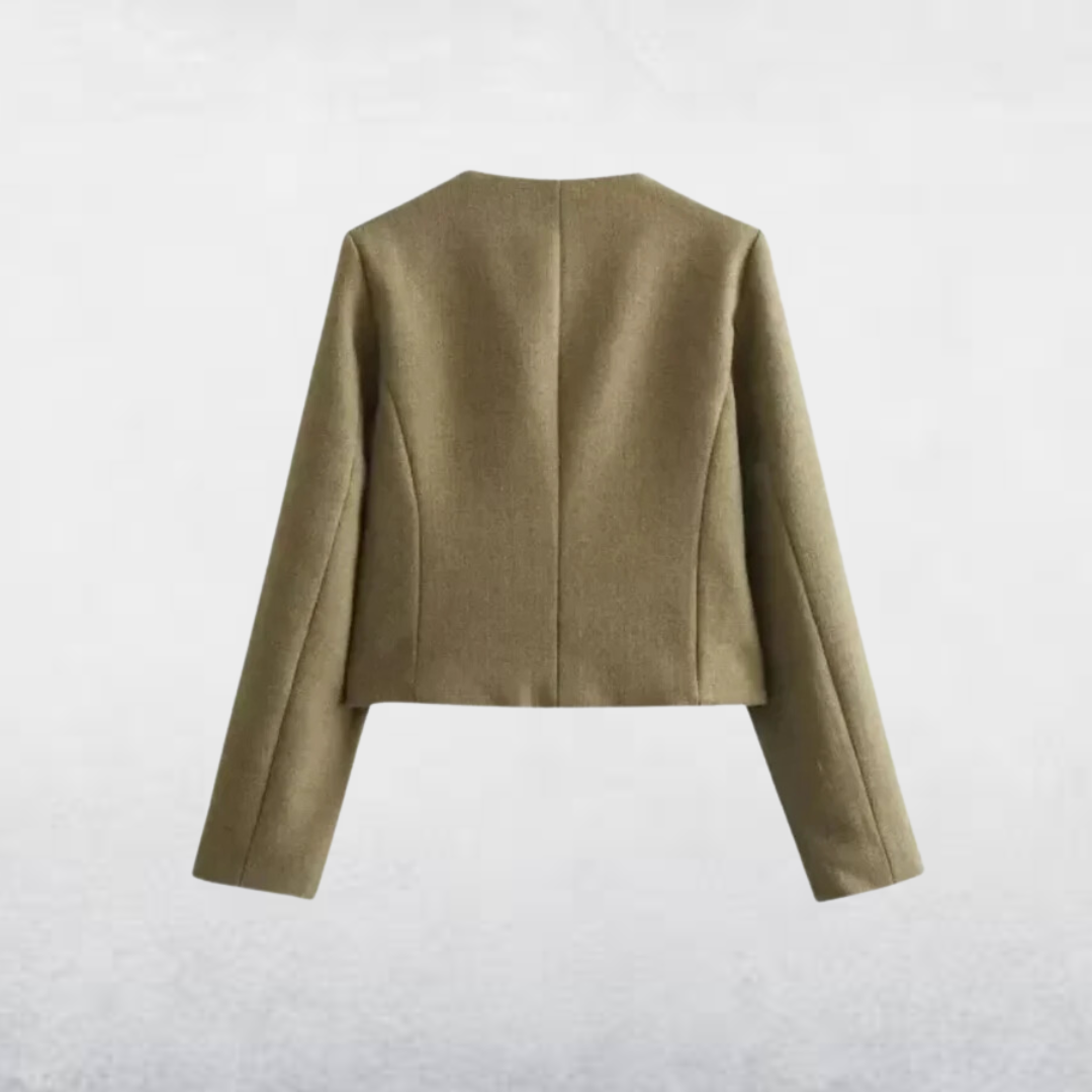 Avere | Chic Cropped Jacket With Buttons