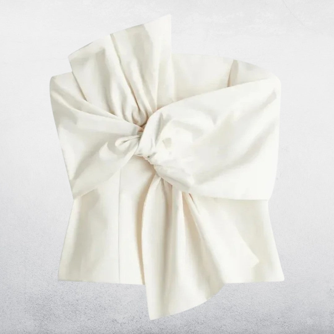 Avere | Women's Elegant Strapless Bow Top