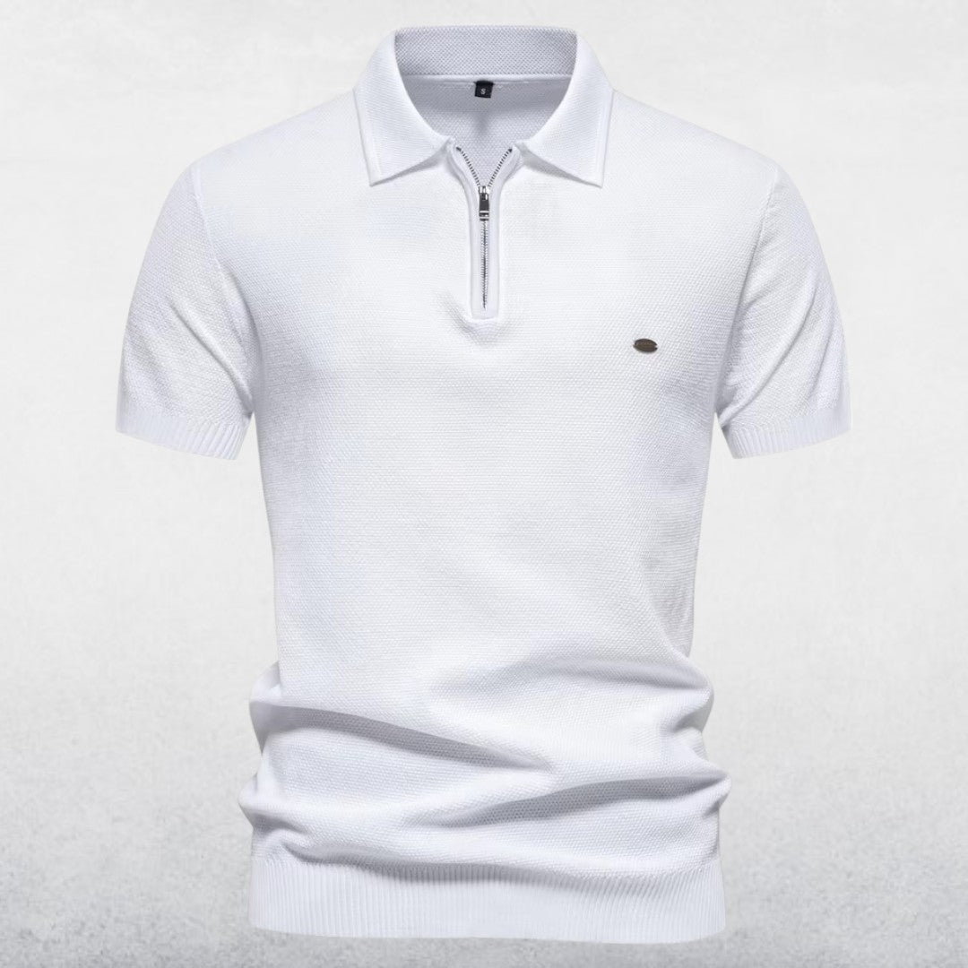 Avere | Men's Casual Ribbed Knitted Polo Shirt